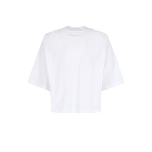 Marni Cropped White T-Shirt With Bold Front Logo - NWT